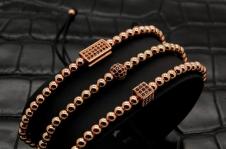 Luxury Set 3 Brooks Rose Gold Bracelets [2]