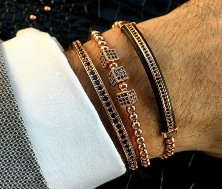 Luxury Set 3 Rose Gold 14K Brooks Bracelets [1]