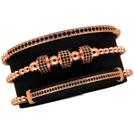 SETURI ROSE GOLD - Luxury Set 3 Rose Gold Men Brooks Bracelets