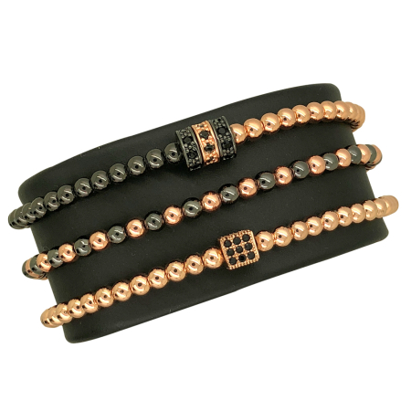SETURI ROSE GOLD - Luxury Set 3 Rose Gold Zircon Elements