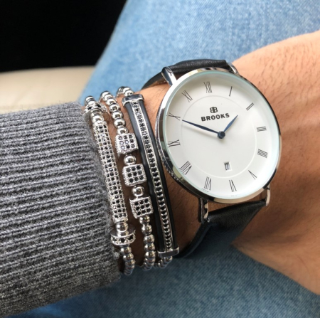 Luxury Set 3 Silver Brooks Bracelets [1]