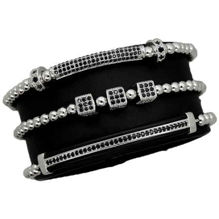 SETURI SILVER - Luxury Set 3 Silver Brooks Bracelets