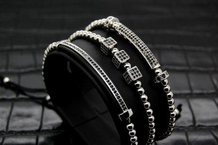 Luxury Set 3 Silver Brooks Bracelets [4]