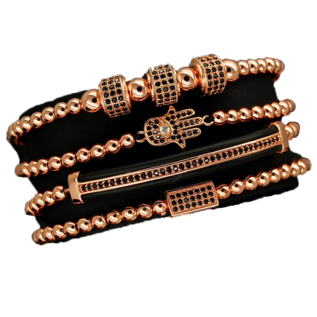 SETURI ROSE GOLD - Luxury Set 4 Brooks Rose Gold 14K Bracelets