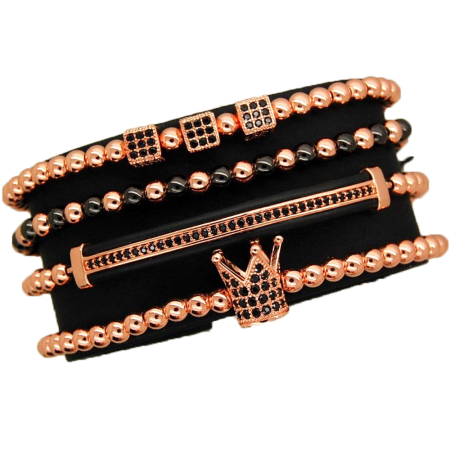 SETURI ROSE GOLD - Luxury Set 4 Brooks Rose Gold 14K Bracelets