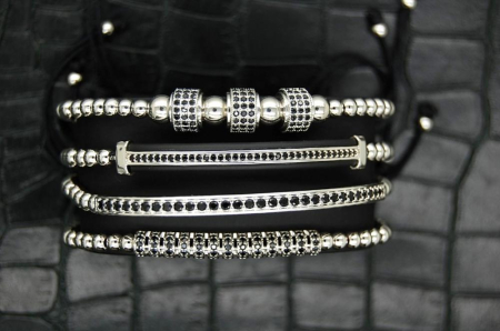 Luxury Set 4 Brooks Silver Bracelets [4]