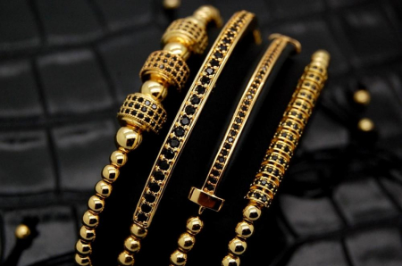 Luxury Set 4 Gold Brooks Bracelets [2]
