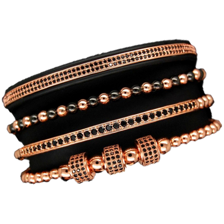 SETURI ROSE GOLD - Luxury Set 4 Rose Gold 14K Brooks Bracelets
