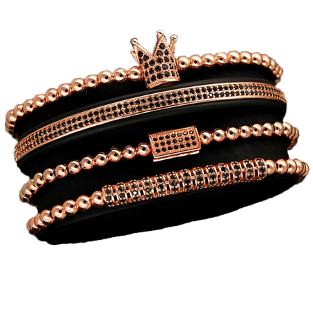 SETURI ROSE GOLD - Luxury Set 4 Rose Gold 14K Brooks Bracelets
