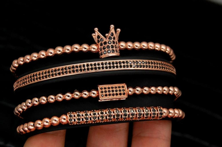 Luxury Set 4 Rose Gold 14K Brooks Bracelets [3]