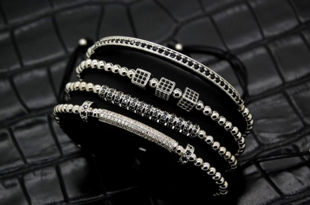 Luxury Set 4 Silver Brooks Bracelets [2]