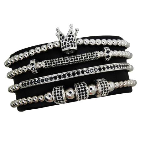 SETURI SILVER - Luxury Set 4 Silver Imperator Brooks Bracelets