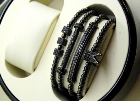 Luxury Set All Black 4 Brooks Bracelets [3]