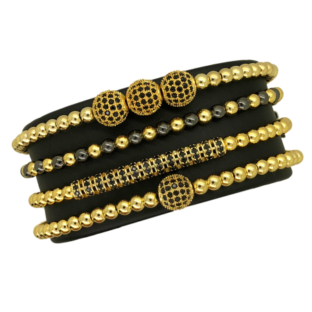BRATARI BARBATI - Luxury Set Brooks Gold Zircon Attitude