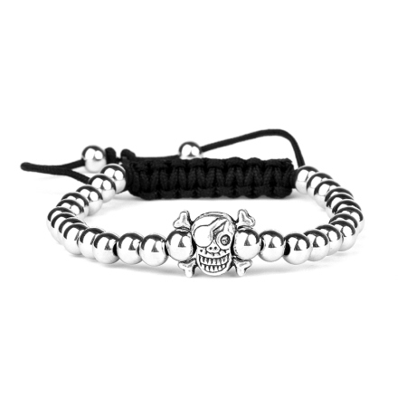 PROMOTII - Men Skull Silver Bracelet