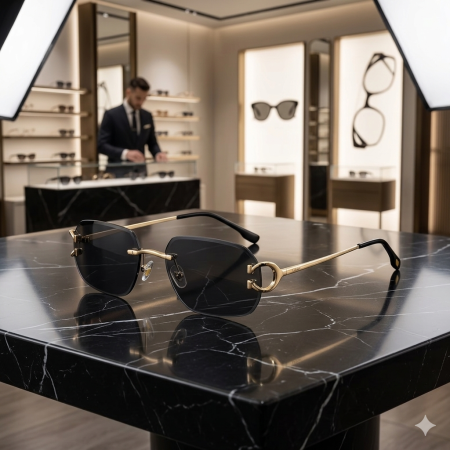 Ochelari Brooks Aurum Gold Edge Noir [3]