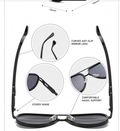 Ochelari Brooks Aviator Black Phaeton [1]