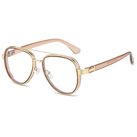 RAME OCHELARI - Ochelari Brooks Aviator Transparent Frame Goldish