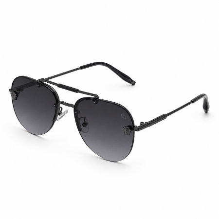 OCHELARI BROOKS - Ochelari Brooks Black Aviator Medusa Rimeless