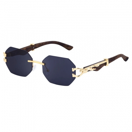 OCHELARI BROOKS - Ochelari Brooks Black Hexagonal Gatopardo