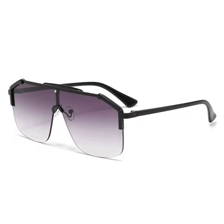 BARBATI - Ochelari Brooks Black Oversized Shield Sunglasses