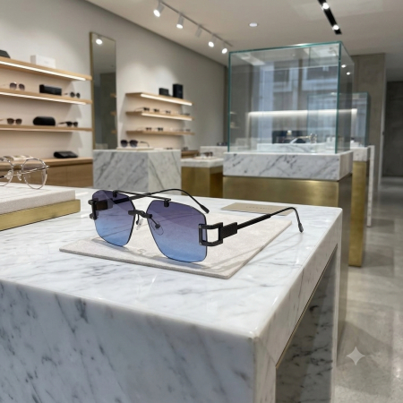 Ochelari Brooks Blue Degrade Rimeless Gatopardo [2]