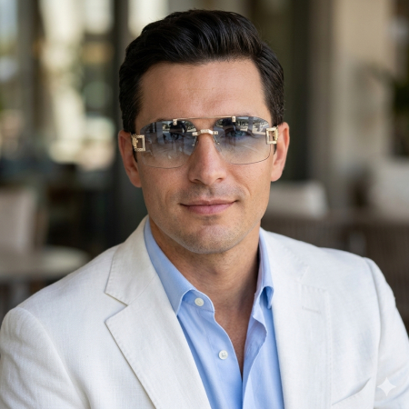 Ochelari Brooks Blue Degrade Rimeless Gatopardo [1]