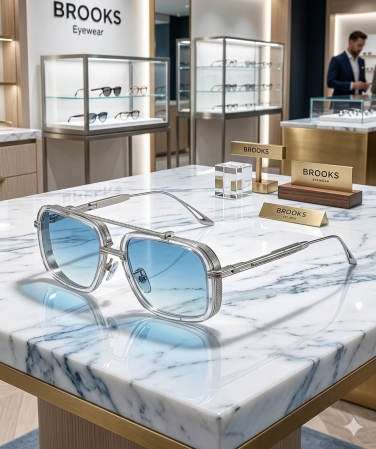 Ochelari Brooks Blue Solid Metal Frame [3]