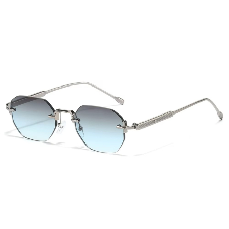 BARBATI - Ochelari Brooks Crystal Blue Rimeless