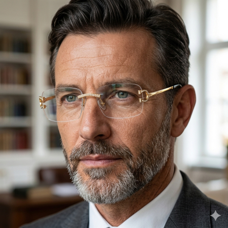 Ochelari Brooks Gatopardo Diamonds Rimeless [1]