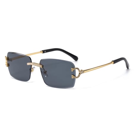 OCHELARI BROOKS - Ochelari Brooks Gatopardo Diamonds Rimeless Black
