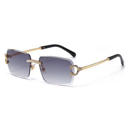 OCHELARI BROOKS - Ochelari Brooks Gatopardo Diamonds Rimeless Blue Degarde
