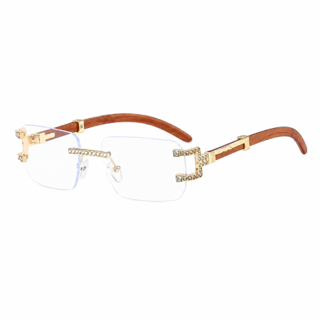 OCHELARI BROOKS - Ochelari Brooks Gatopardo Diamonds Rimeless The Artist