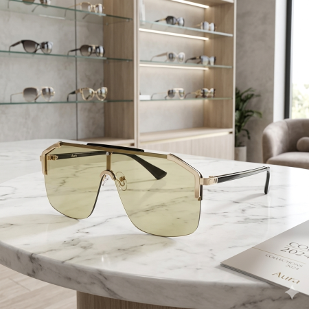 Ochelari Brooks Gold Edition Oversized Shield Sunglasses [3]