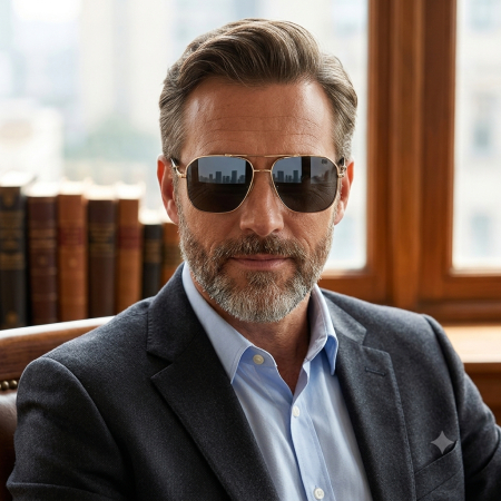 Ochelari Brooks Gold Frame Men Classic Montciel [2]