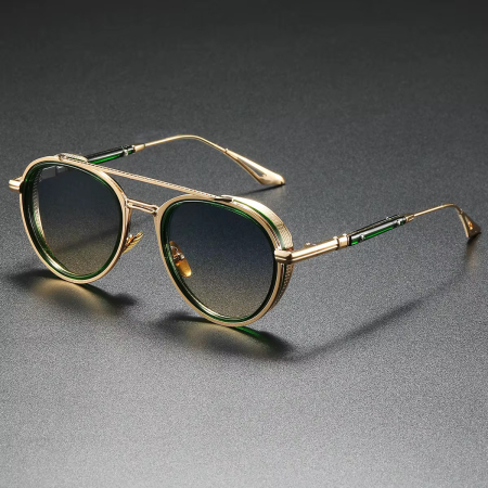 BARBATI - Ochelari Brooks Gold Luxury Aviator Green Edition