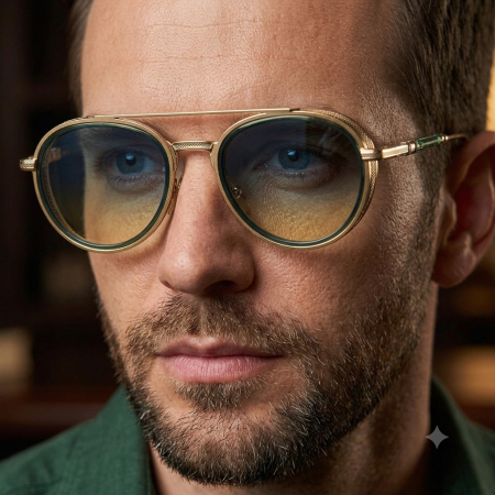 Ochelari Brooks Gold Luxury Aviator Green Edition [1]
