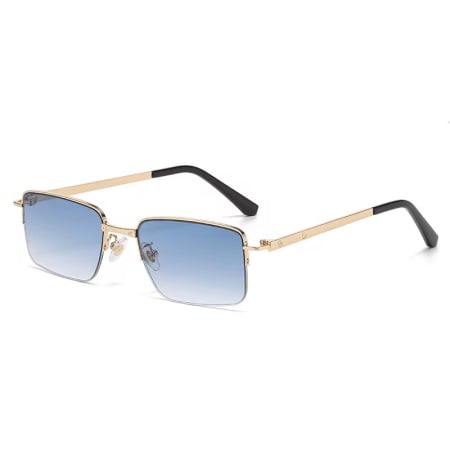 OCHELARI BROOKS - Ochelari Brooks Gold Rimeless Exquisite Vellier Bleu