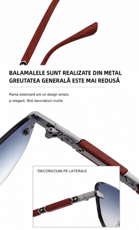 Ochelari Brooks Heliomati Vintage Wood Arm [2]