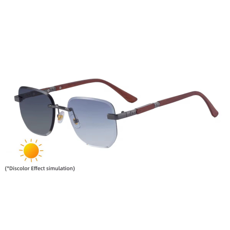 BARBATI - Ochelari Brooks Heliomati Vintage Wood Arm