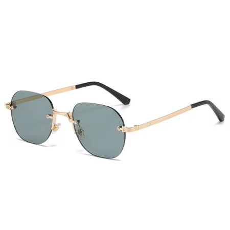 OCHELARI BROOKS - Ochelari Brooks Luxury Santos Rimeless Green Shades