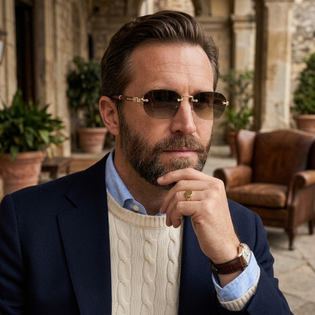 Ochelari Brooks Montclair Rimeless Cognac [1]