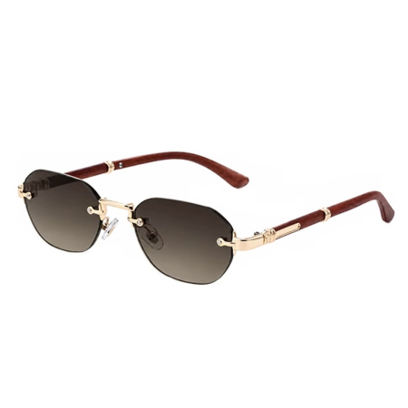 BARBATI - Ochelari Brooks Montclair Rimeless Cognac