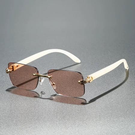OCHELARI BROOKS - Ochelari Brooks Old Money Gatopardo Beige Rimeless