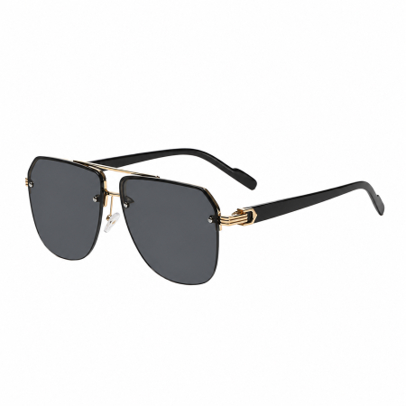 OCHELARI BROOKS - Ochelari Brooks Rimeless Aviator Black