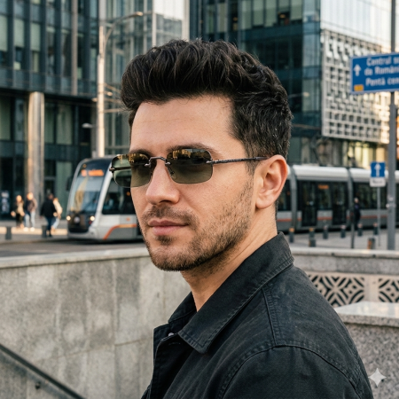 Ochelari Brooks Rimeless Black Korfu [1]