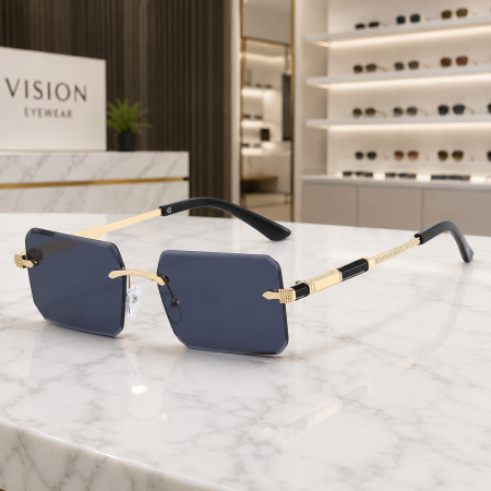 Ochelari Brooks Rimeless Black Lens Noir [2]