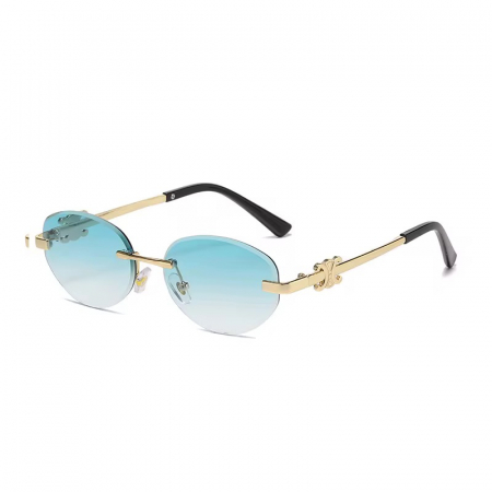 FEMEI - Ochelari Brooks Rimeless Blue Semi-Transparent Madine