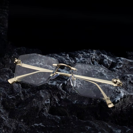 Ochelari Brooks Rimeless Hexagonal Gatopardo [3]