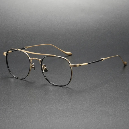 RAME OCHELARI - Ochelari Brooks Ultralight GoldBlack Titanium